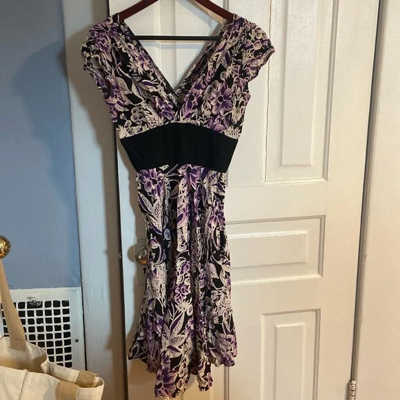Trashy Diva Alison Dress, Purple Floral, 8 - Picture 2 of 6